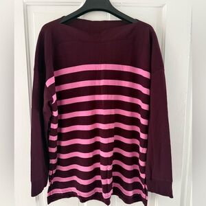 Lou & Grey Boat Neck Fleece Lined Sweatshirt